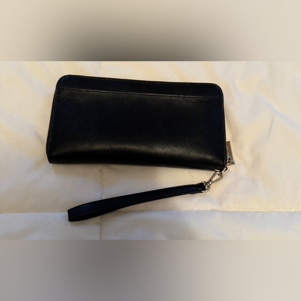 kate spade Black Leather Zip Wristlet Wallet - Picture 2 of 16